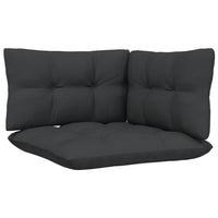 Thumbnail for 3-tlg. Garten-Lounge-Set mit Kissen Schwarz Massivholz Kiefer