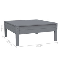 Thumbnail for 3-tlg. Garten-Lounge-Set mit Kissen Grau Kiefer Massivholz