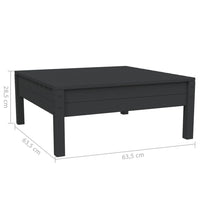 Thumbnail for 3-tlg. Garten-Lounge-Set mit Kissen Schwarz Kiefer Massivholz