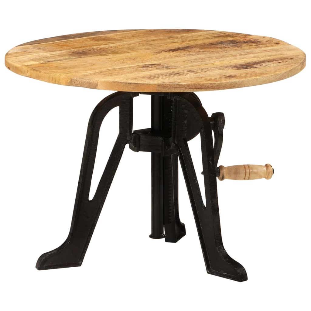 Beistelltisch 60x(42-62) cm Massivholz Mango und Gusseisen