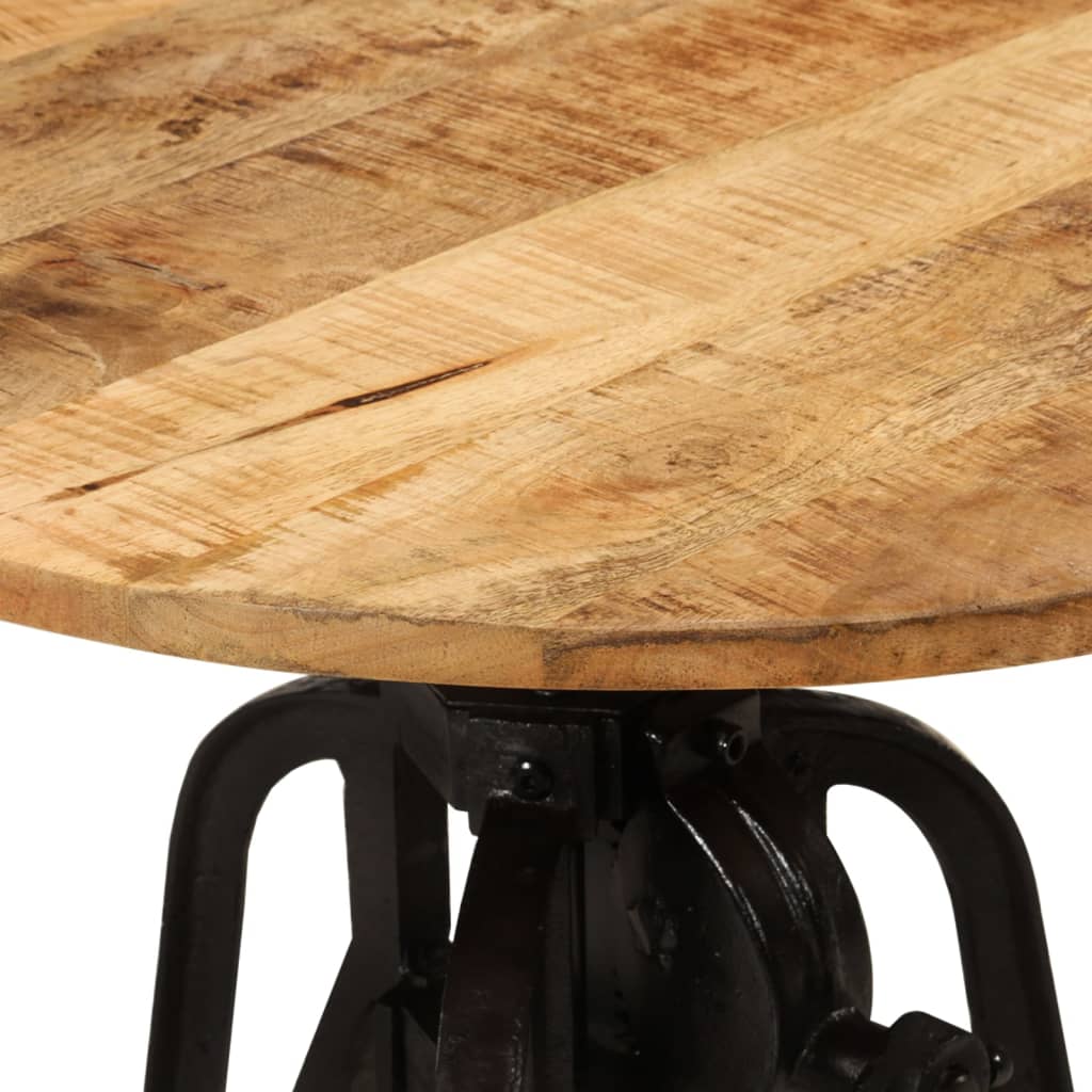 Beistelltisch 60x(42-62) cm Massivholz Mango und Gusseisen