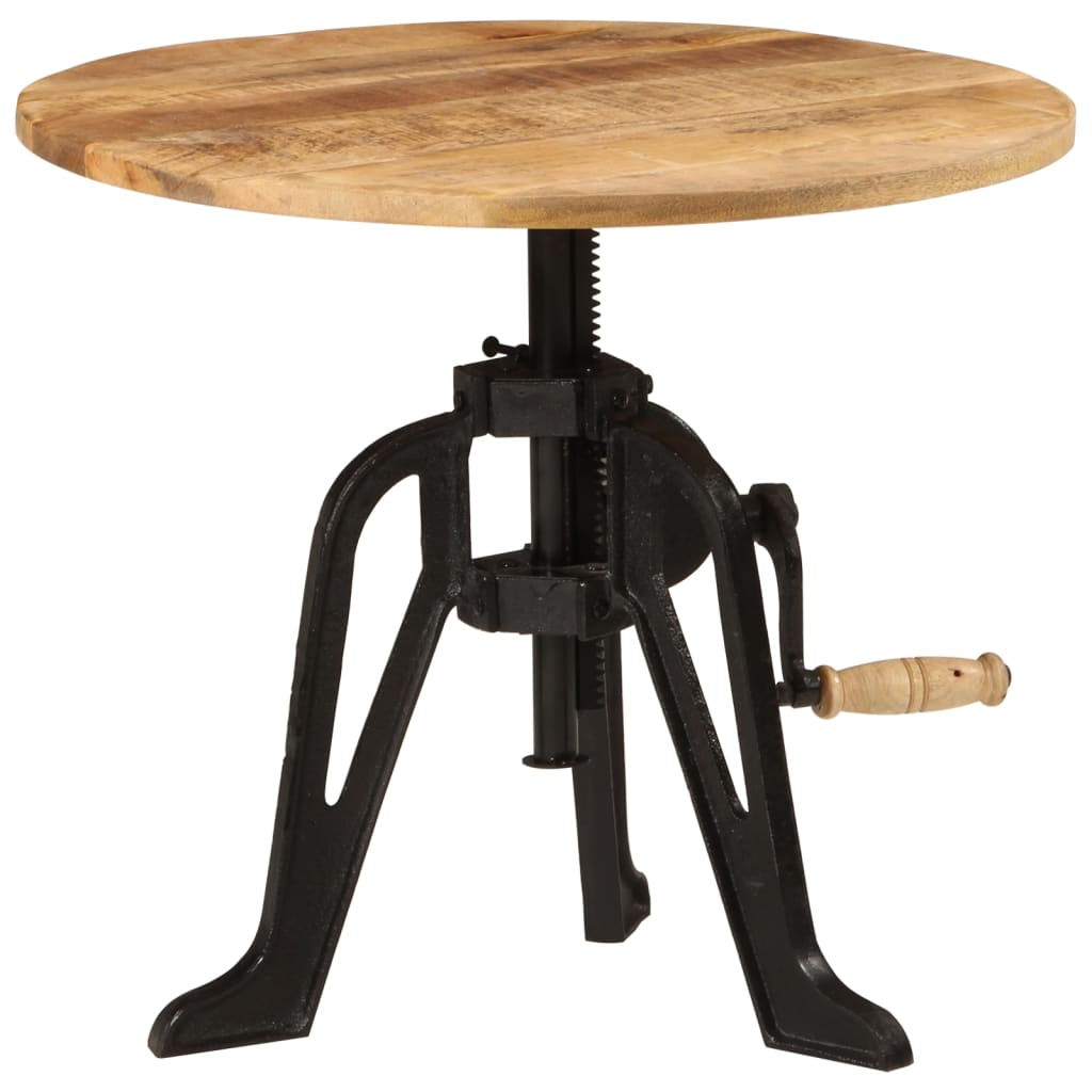 Beistelltisch 60x(42-62) cm Massivholz Mango und Gusseisen