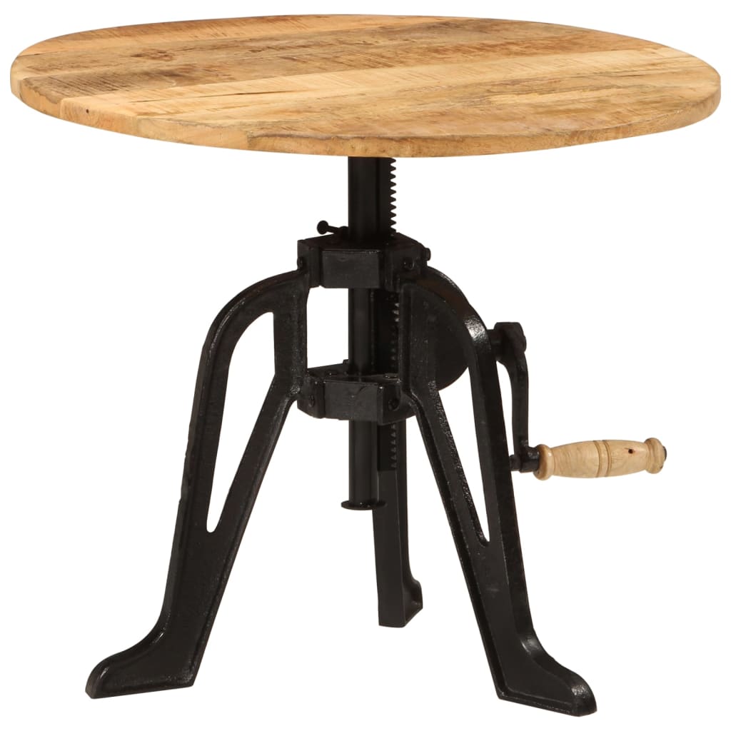Beistelltisch 60x(42-62) cm Massivholz Mango und Gusseisen