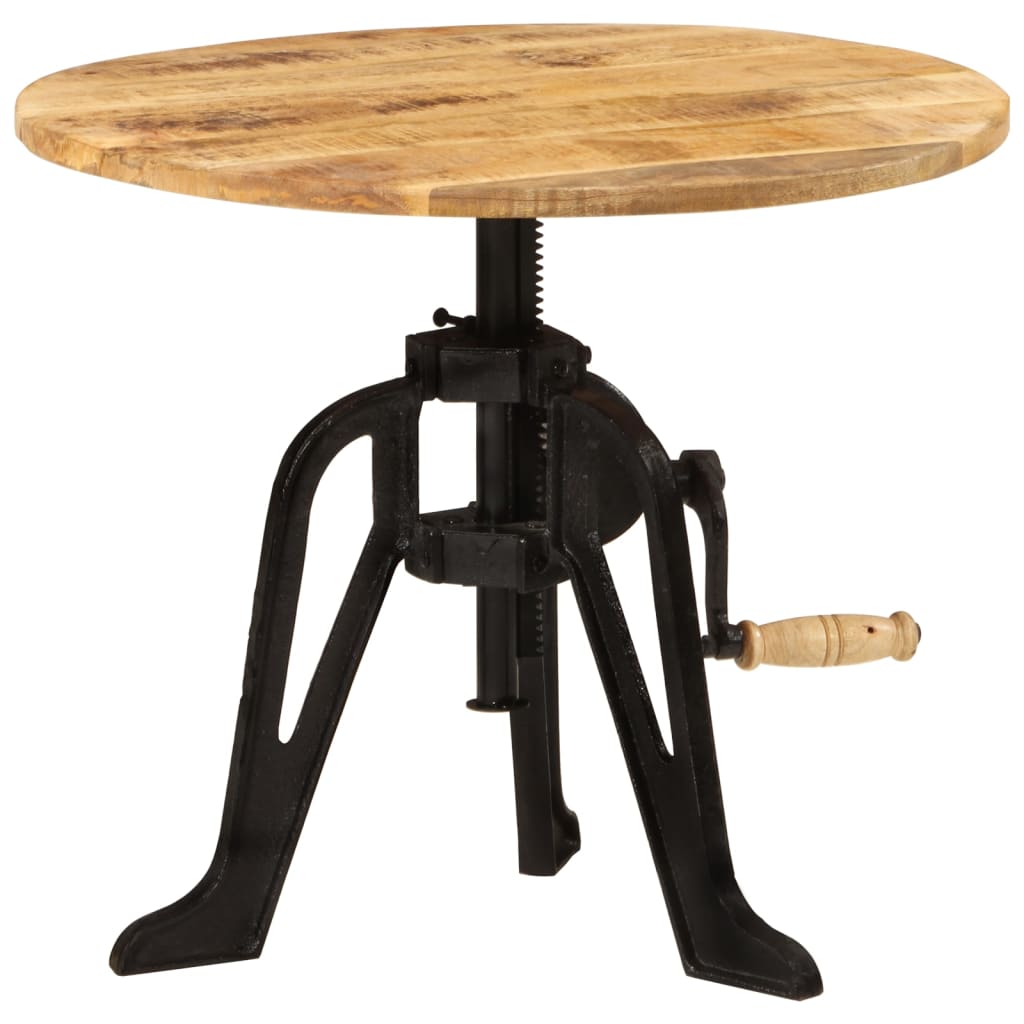 Beistelltisch 60x(42-62) cm Massivholz Mango und Gusseisen