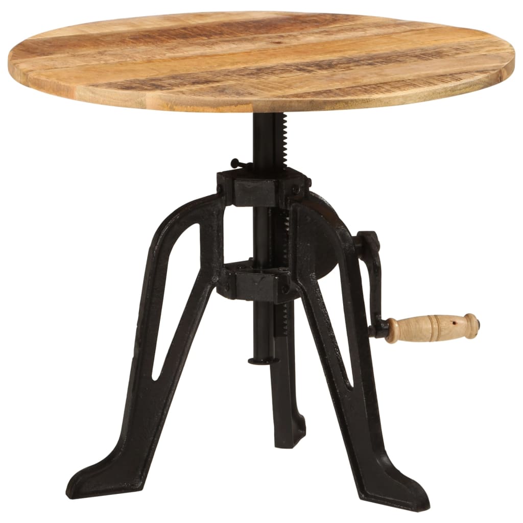 Beistelltisch 60x(42-62) cm Massivholz Mango und Gusseisen