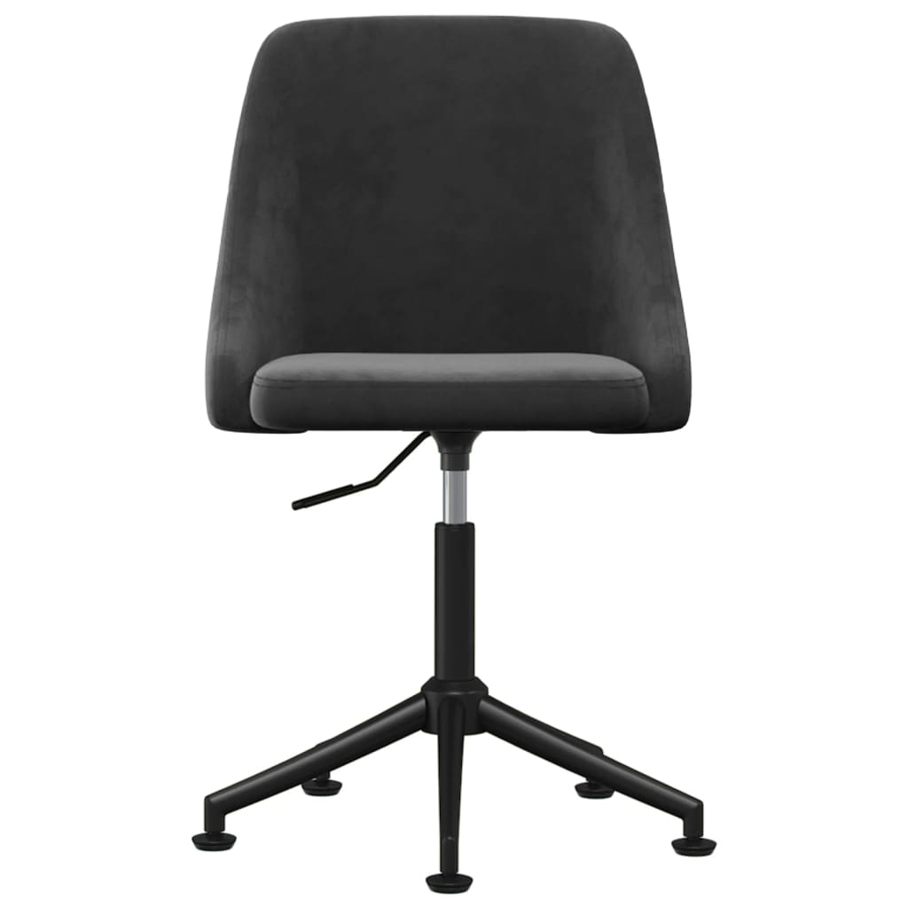 Bürostuhl Drehbar Dunkelgrau Samt