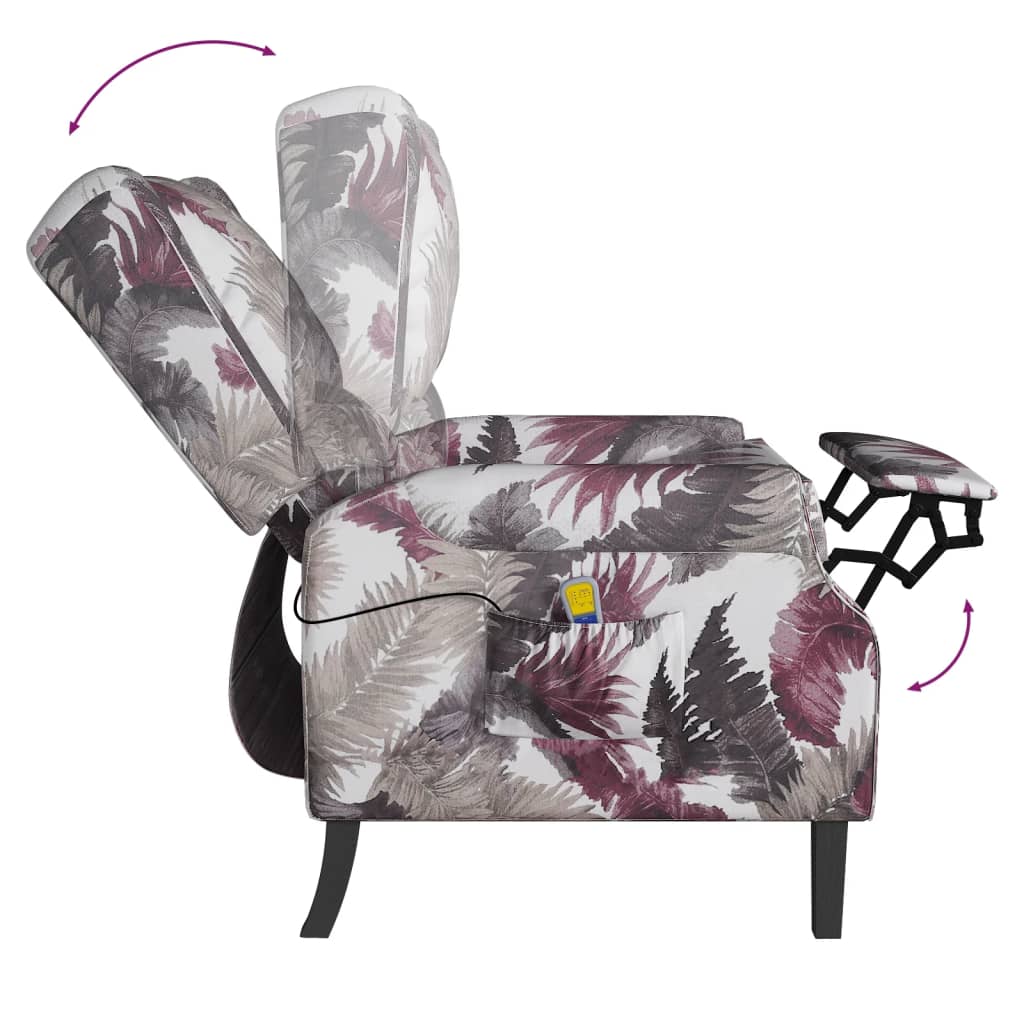 Massagesessel Blumenmuster Stoff