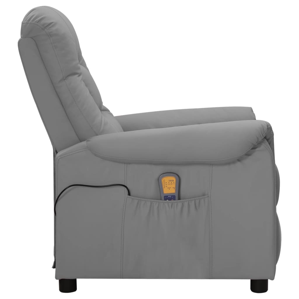 Massagesessel Grau Kunstleder