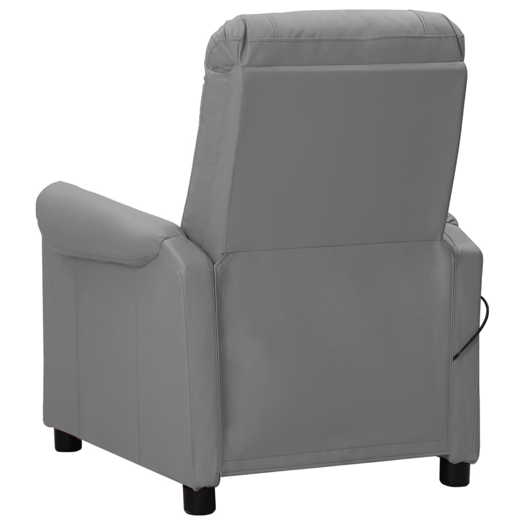 Massagesessel Grau Kunstleder