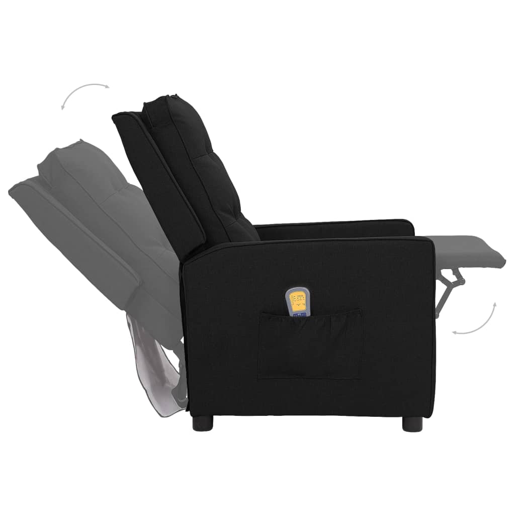 Massagesessel Schwarz Stoff