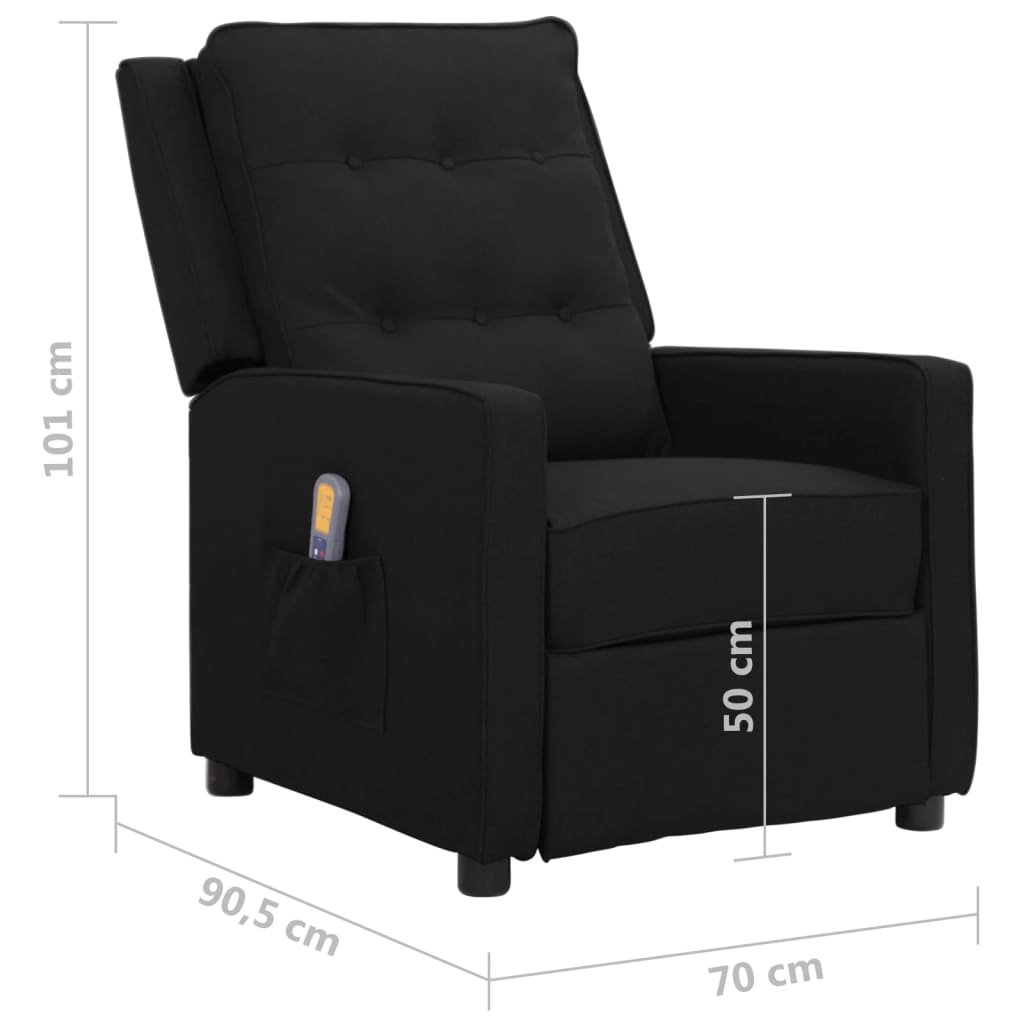 Massagesessel Schwarz Stoff