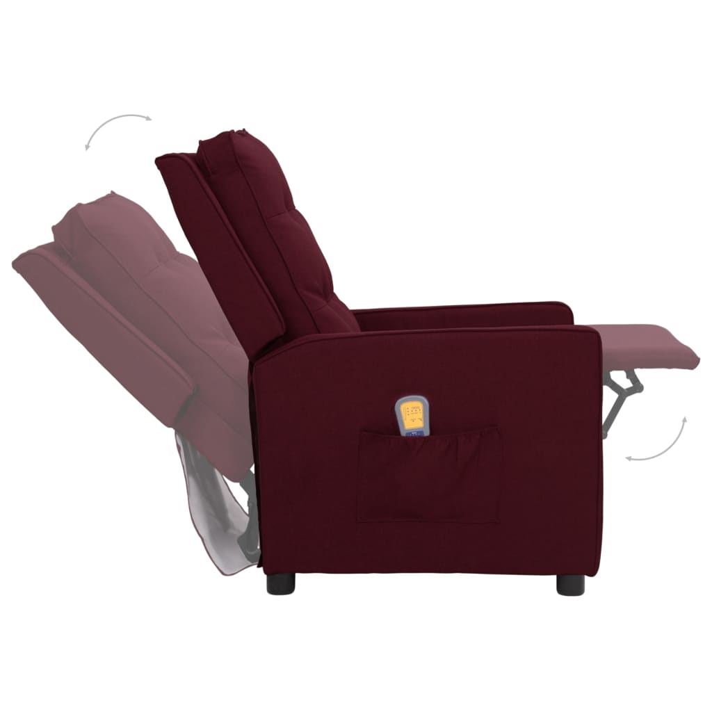 Massagesessel Lila Stoff