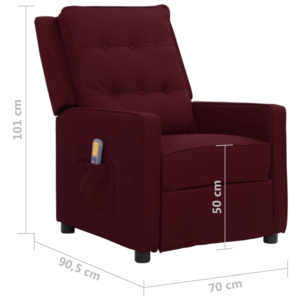 Massagesessel Lila Stoff