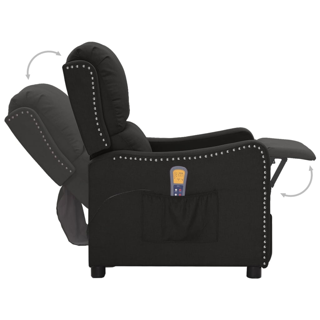 Massagesessel Schwarz Stoff