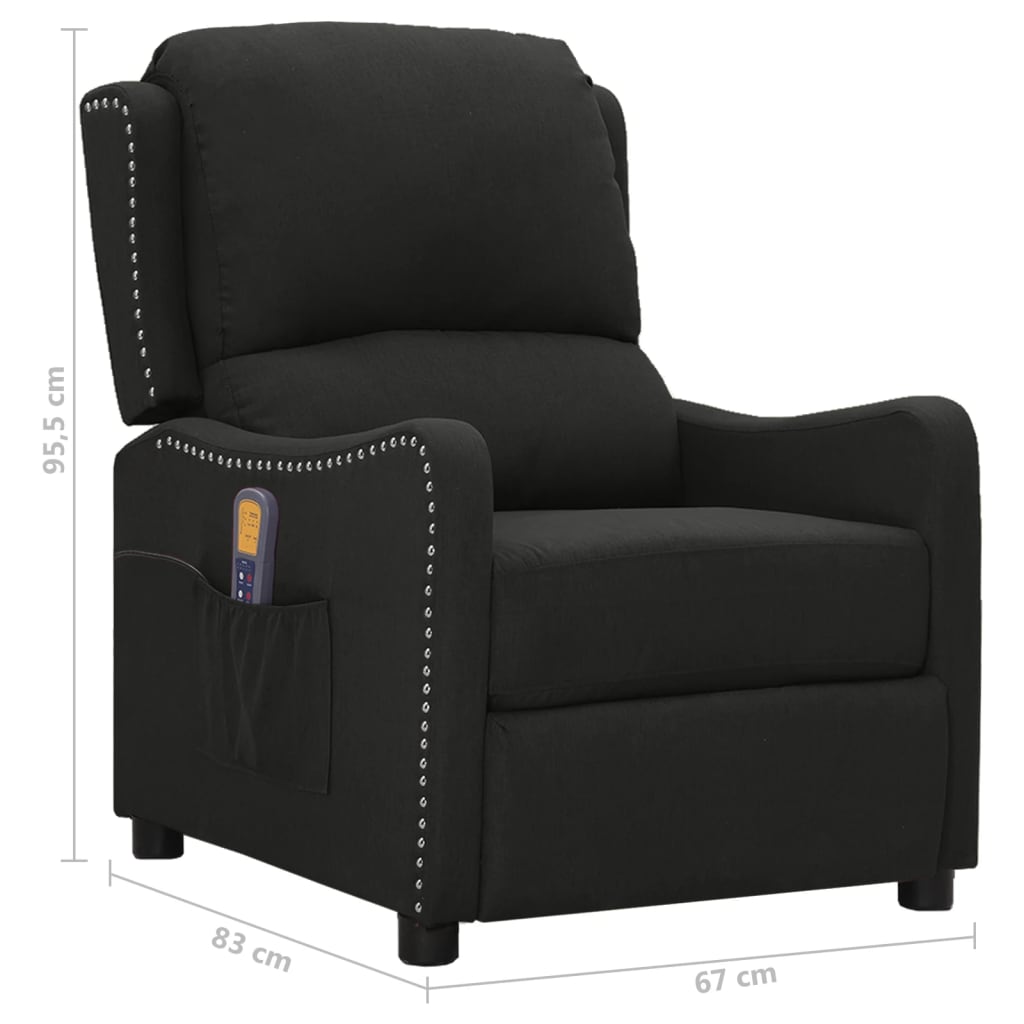 Massagesessel Schwarz Stoff