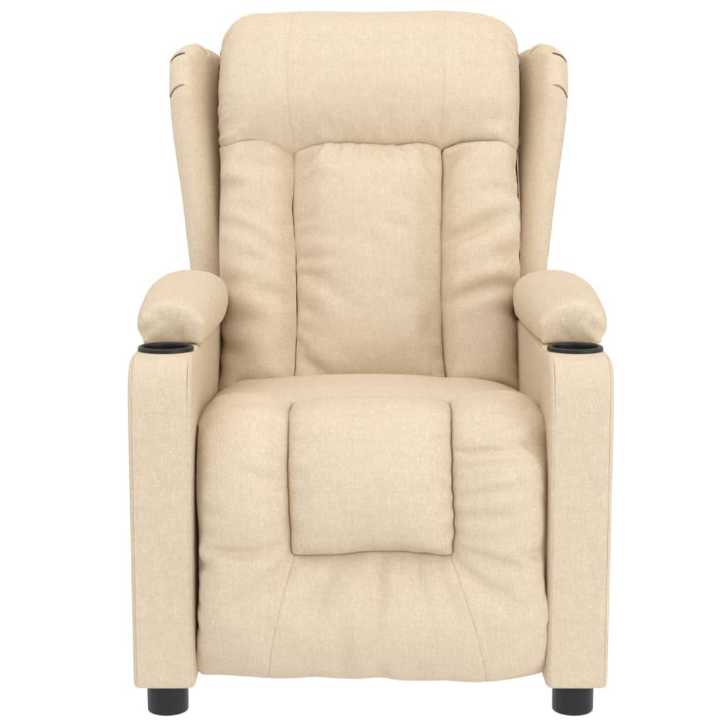 Massagesessel Creme Stoff