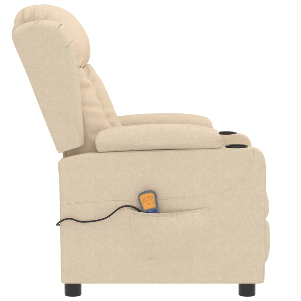 Massagesessel Creme Stoff