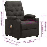 Thumbnail for Massagesessel Taupe Stoff
