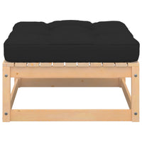 Thumbnail for Gartenhocker mit Kissen 2 Stk. Massivholz Kiefer