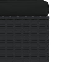 Thumbnail for Garten-Mittelsofa mit Kissen Schwarz Poly Rattan