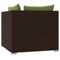 Thumbnail for 2-Sitzer-Sofa mit Kissen Braun Poly Rattan