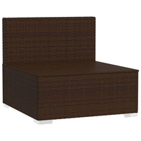 Thumbnail for 3-Sitzer-Sofa mit Kissen Braun Poly Rattan