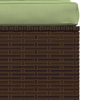 Thumbnail for 3-Sitzer-Sofa mit Kissen Braun Poly Rattan