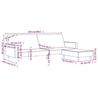 Thumbnail for Schlafsofa 2-Sitzer mit Fußhocker Blau Samt