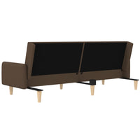 Thumbnail for Schlafsofa 2-Sitzer mit Fußhocker Braun Stoff