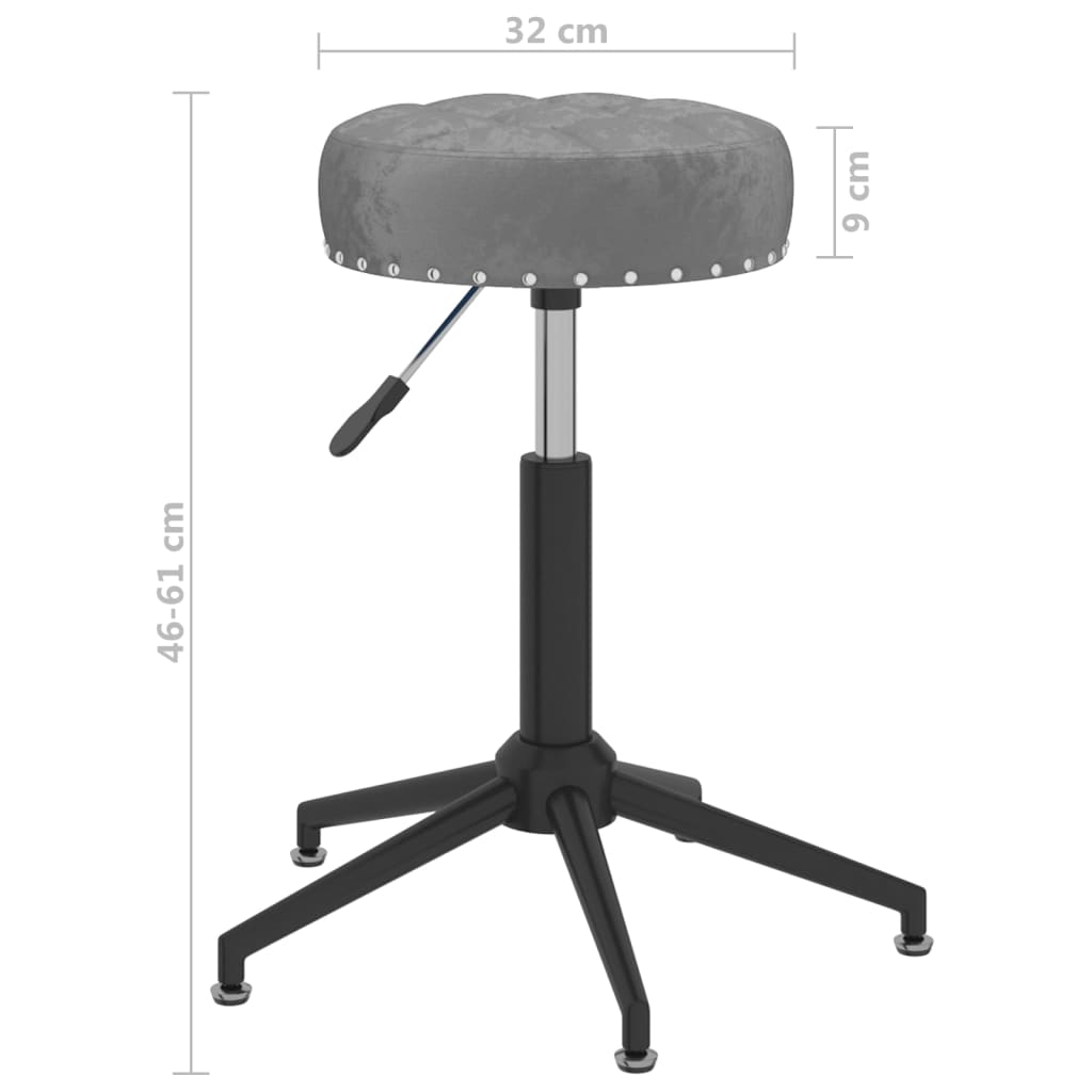 Esszimmerstühle 4 Stk. Drehbar Dunkelgrau Samt