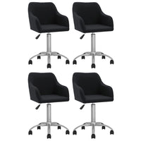 Thumbnail for Esszimmerstühle 4 Stk. Drehbar Schwarz Stoff
