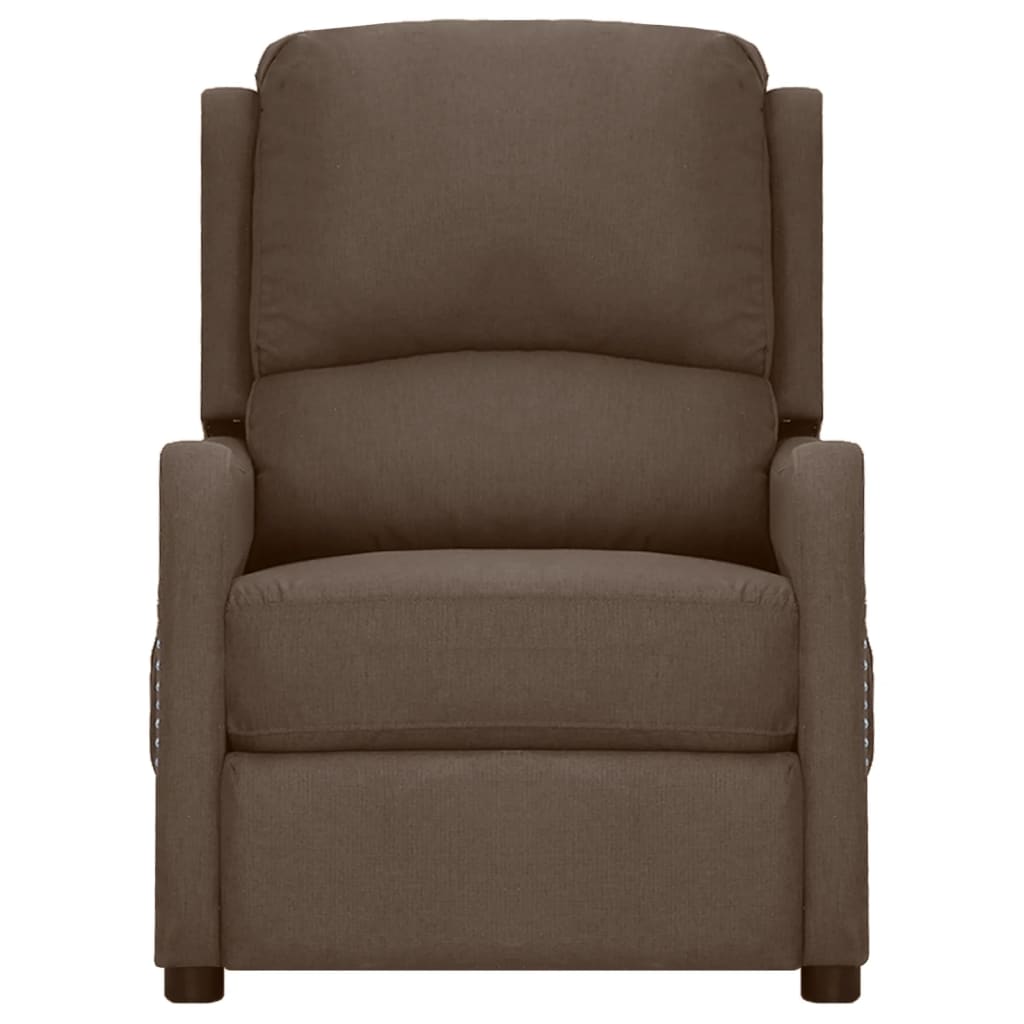 Massagesessel mit Aufstehhilfe Taupe Stoff