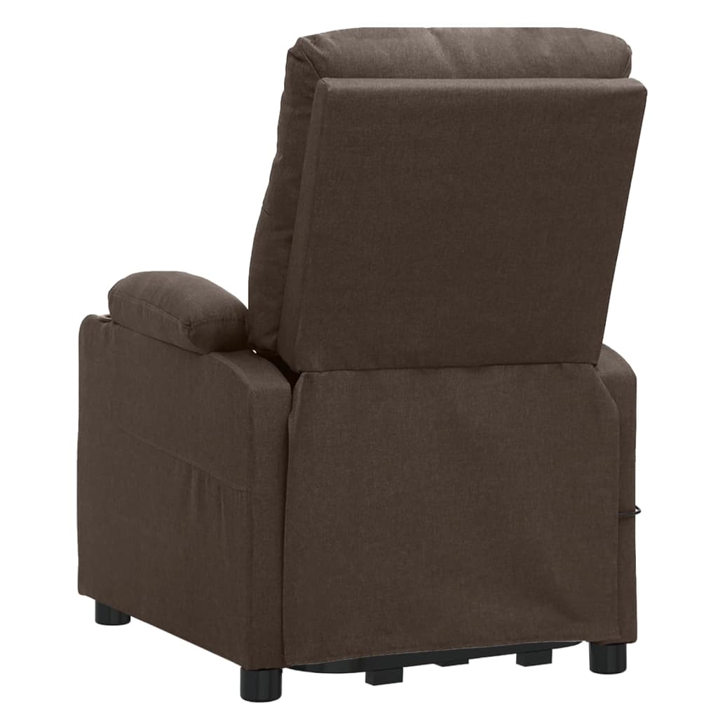 Massagesessel mit Aufstehhilfe Braun Stoff