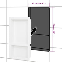 Thumbnail for Duschnische mit 2 Fächern Hochglanz-Weiß 41x69x9 cm