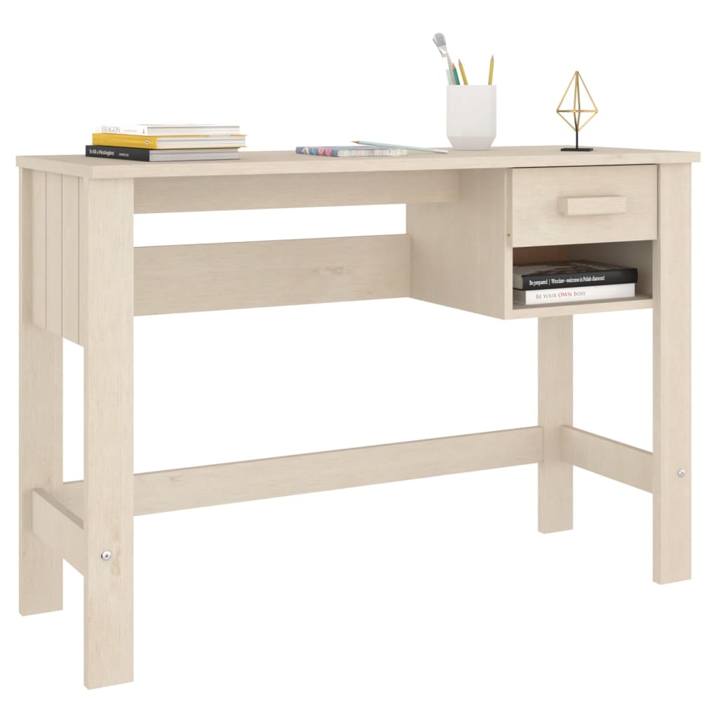 Schreibtisch Honigbraun 110x40x75 cm Massivholz Kiefer