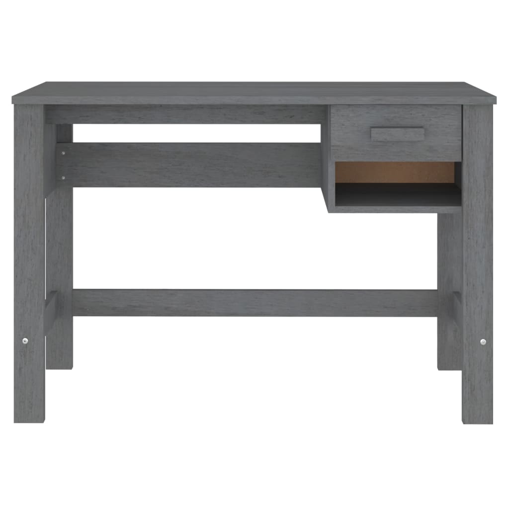 Schreibtisch Dunkelgrau 110x40x75 cm Massivholz Kiefer