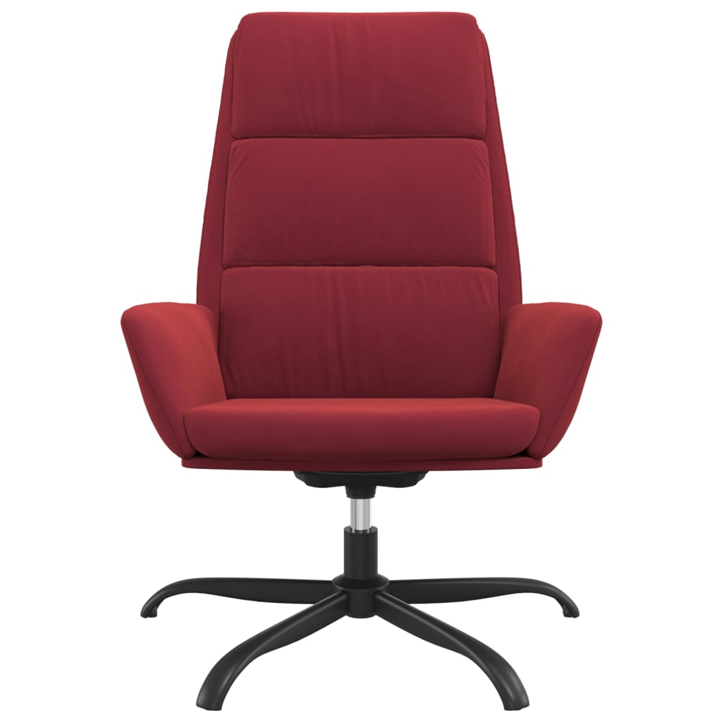 Relaxsessel Weinrot Samt