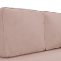 Thumbnail for Chaiselongue mit Kissen und Nackenrolle Rosa Samt
