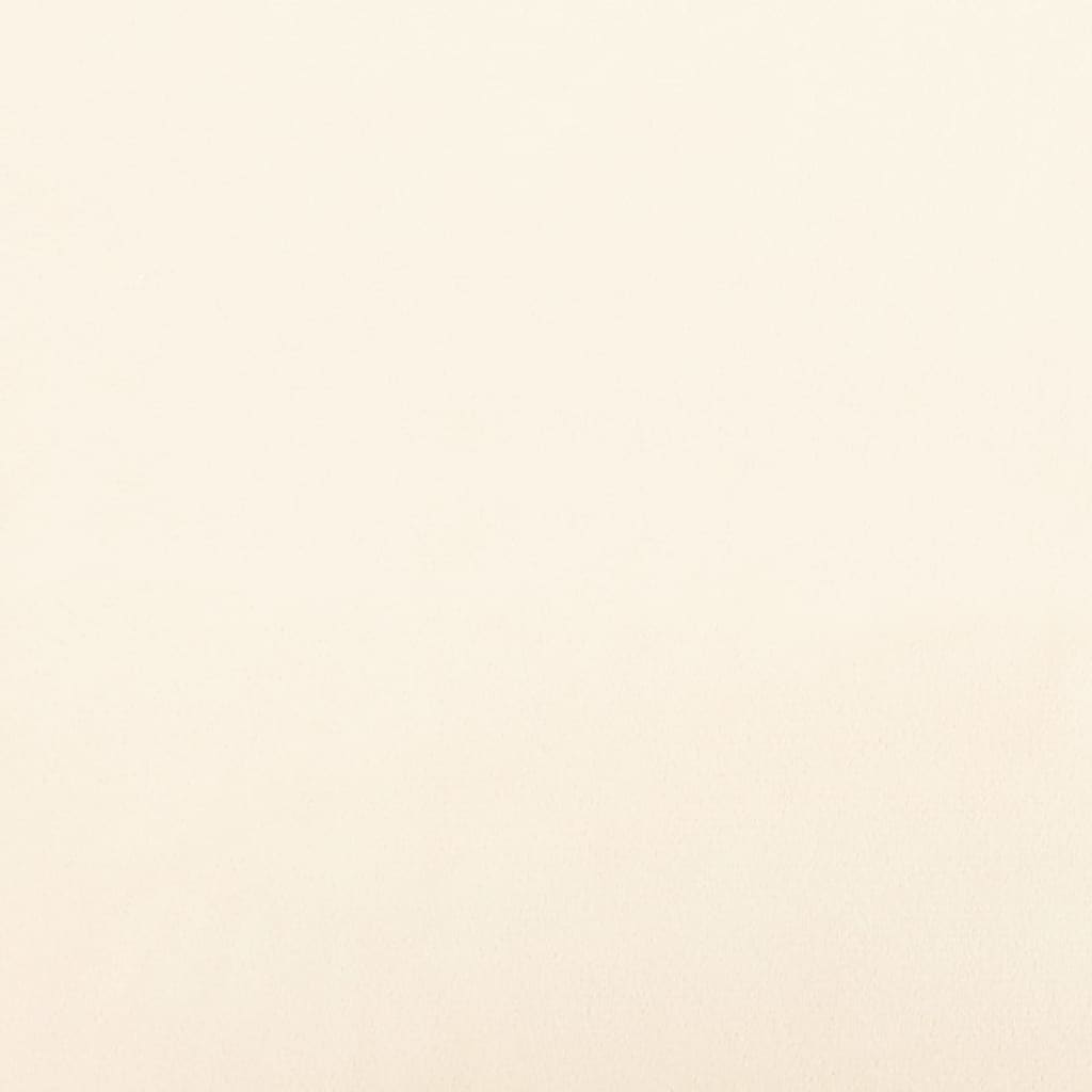 Chaiselongue mit Kissen und Nackenrolle Creme Samt