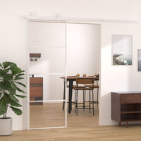 Thumbnail for Schiebetür ESG-Glas und Aluminium 76x205 cm Weiß