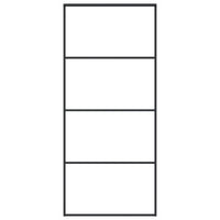 Thumbnail for Schiebetür ESG-Glas und Aluminium mattiert 90x205 cm Schwarz