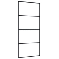 Thumbnail for Schiebetür ESG-Glas und Aluminium mattiert 90x205 cm Schwarz