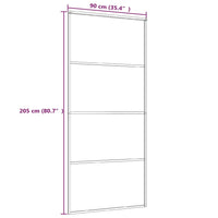 Thumbnail for Schiebetür ESG-Glas und Aluminium mattiert 90x205 cm Schwarz