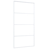 Thumbnail for Schiebetür ESG Glas und Aluminium 102,5x205 cm Weiß