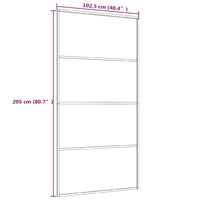 Thumbnail for Schiebetür ESG Glas und Aluminium 102,5x205 cm Weiß