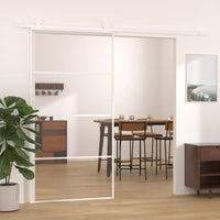 Thumbnail for Schiebetür ESG Glas und Aluminium 102,5x205 cm Weiß