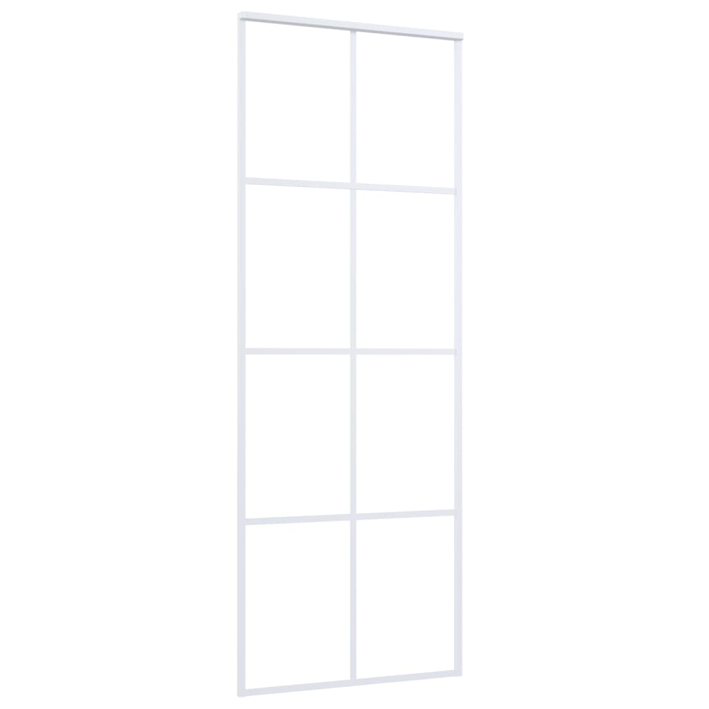 Schiebetür ESG-Glas und Aluminium 76x205 cm Schwarz