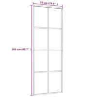 Thumbnail for Schiebetür ESG-Glas und Aluminium 76x205 cm Schwarz