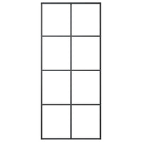 Thumbnail for Schiebetür Schwarz 90x205 cm ESG Glas und Aluminium
