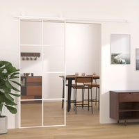 Thumbnail for Schiebetür ESG-Glas und Aluminium 90x205 cm Weiß